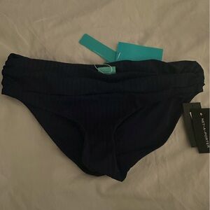 MELISSA ODABASH Brussels layered bikini briefs in Navy Blue.